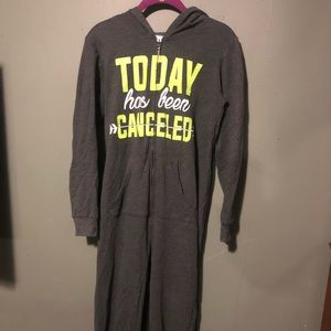 Today has been canceled zip up onesie